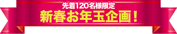 先着120名様限定 新春お年玉企画!