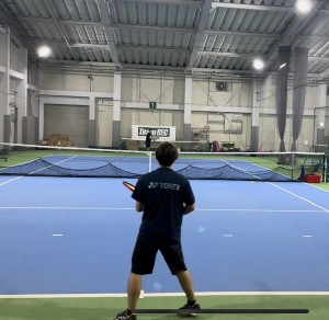 テニスコーチ練習風景【レックテニススクール】